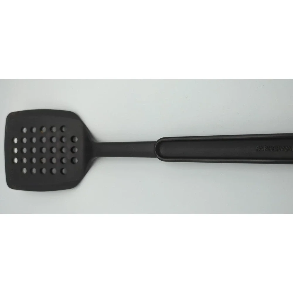 Vtg Farberware Black Nylon Spatula Flipper Heat Resistant‎ 400° F Made In USA